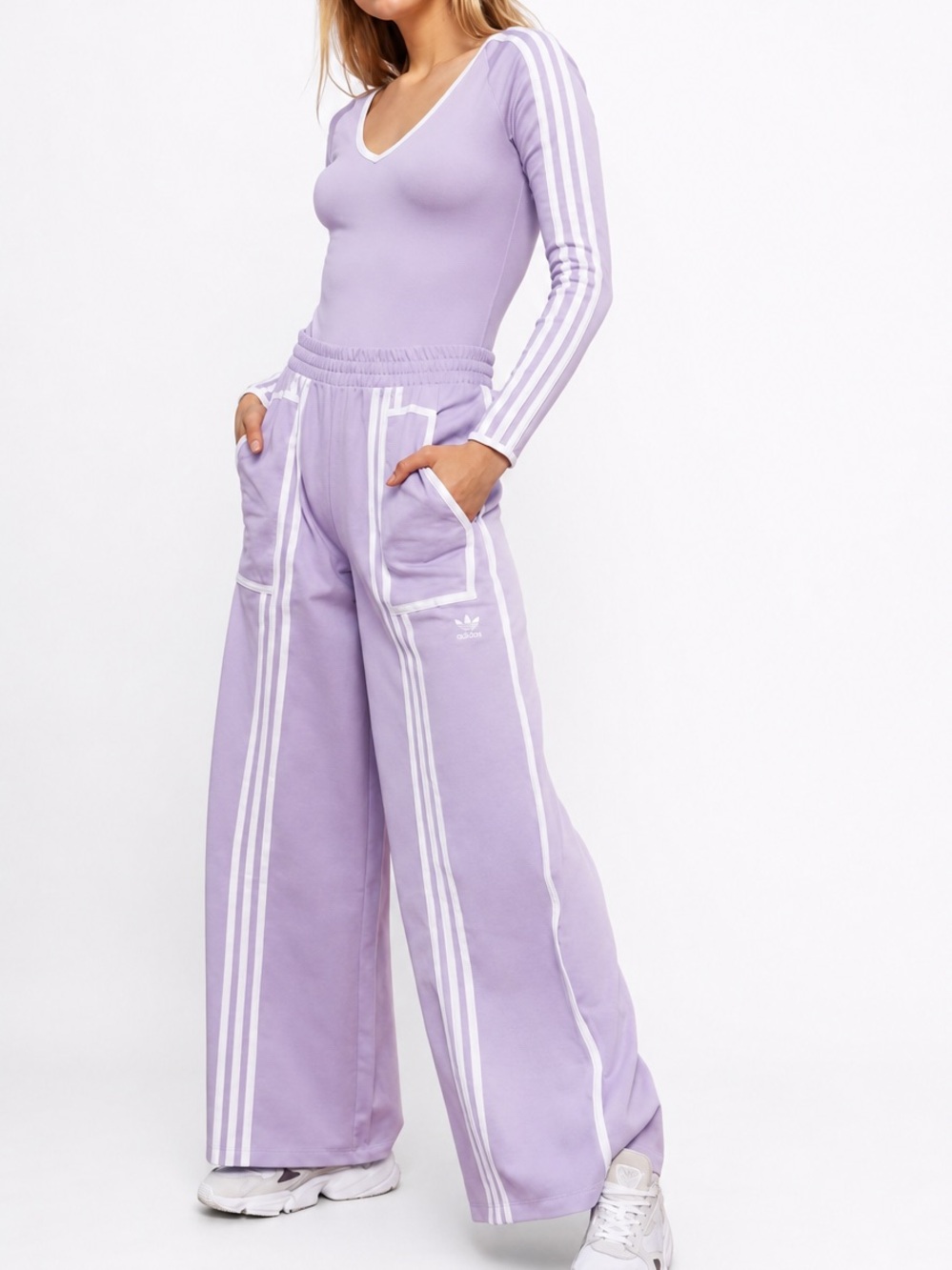 Adidas x Ji Won Choi Special Edition Lilac Wide Leg Track Pants Rare Y2K OG Sz S